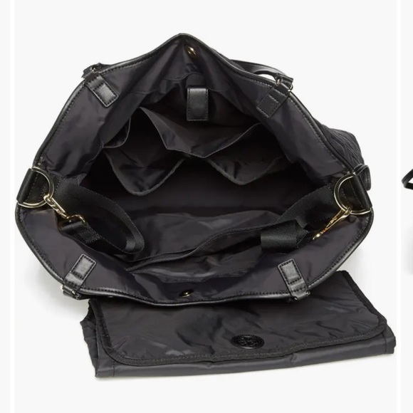 LIKE NEW Tory Burch Quilted Nylon Marion Baby Bag Tote & Rebecca Minkoff Strap - Picture 3 of 14